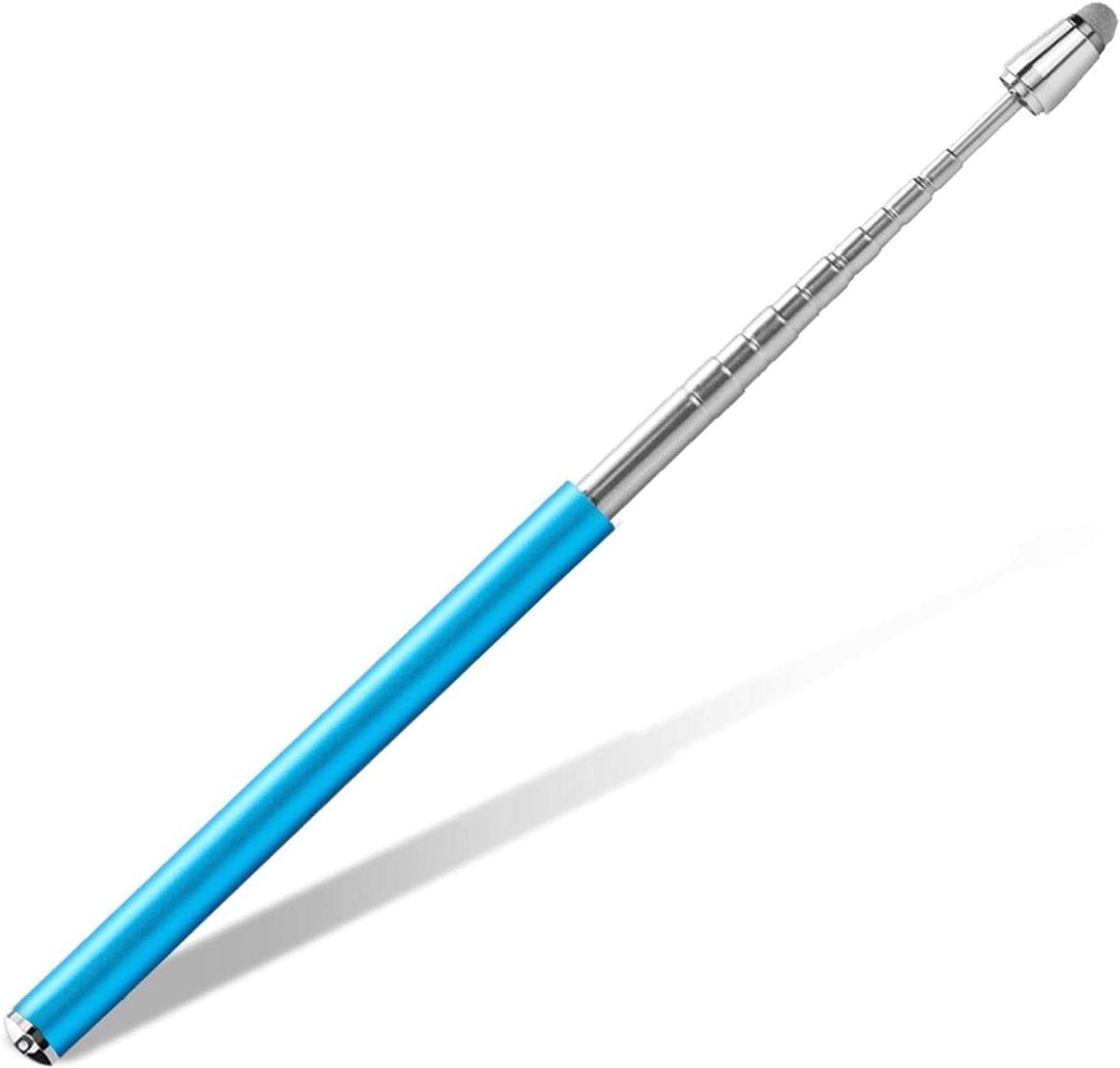 Telescopische Wijzer - Uitschuifbare Pen - Presentaties Geven - 2-in-1 Functie - 100 cm - Blauw