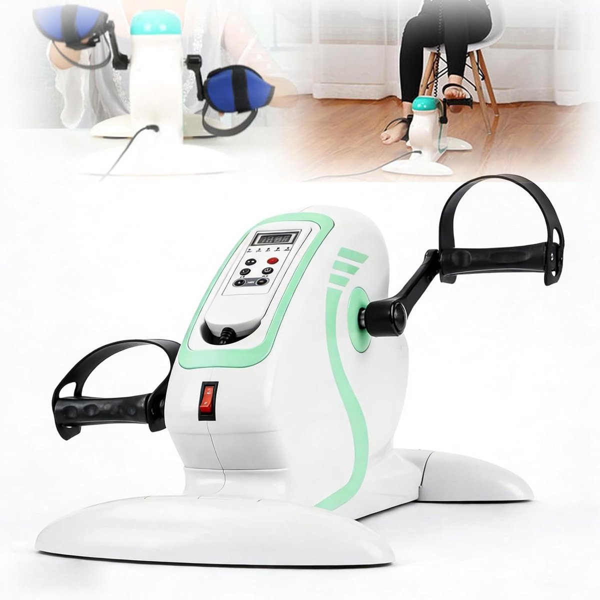 Elektrische Hometrainer - Mini Fietsapparaat - Revalidatie Training - Arm en Been Gebruik - 48x30x28.5 cm - Meerkleurig