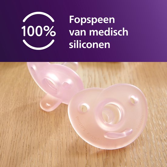 Philips Avent Soothie Fopspeen - 0 tot 6 Maanden - 2 Speentjes - Roze/Donkerroze - SCF099/20 van Philips — afbeelding 4