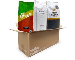 Krachtige Espresso Koffieproeverij - Koffiebonen - 3KG Koffiebonen - Inclusief Koffieblik - Cadeau - Verse Koffie - Roasta Coffee - Den Leeuw Koffie - Il Leone Espresso