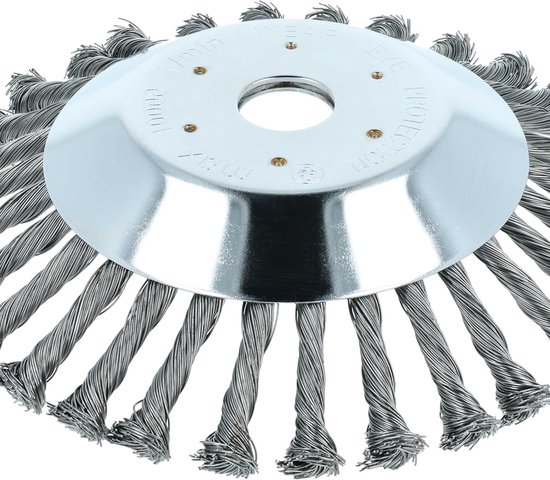 Metalen Onkruidborstel - Onkruidverwijderaar Bosmaaier - Voegen Reinigen - Gehard Staal Gedraaid - 1007 Gram - Zilver — afbeelding 2