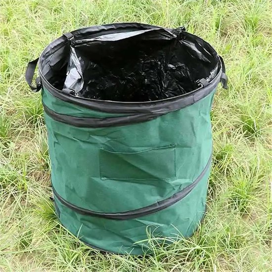 Pop-up tuinzakken - Opvouwbare containers - Afval verzamelen - Ruime capaciteit - 2 stuks - Donkergroen van pop — afbeelding 5