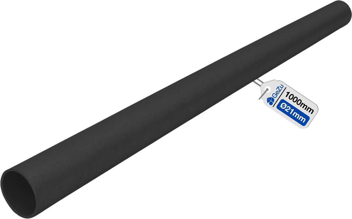 GeZu Impex Stalen Buis Ø 27 mm x 1000 mm Vuurverzinkte Zwart Poedercoat Stalen Pijp