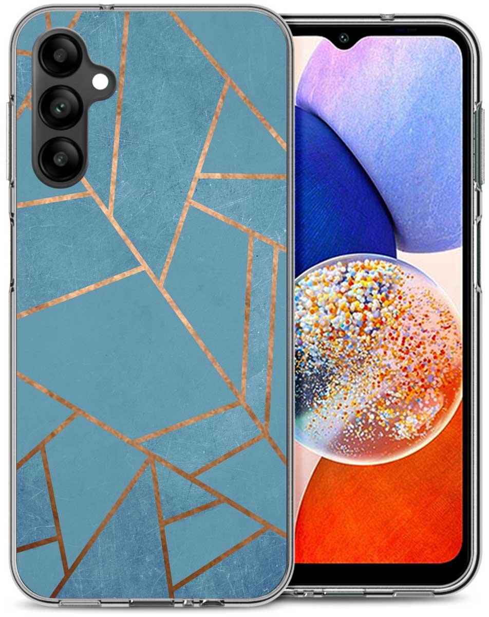 imoshion Hoesje - Geschikt voor Samsung Galaxy A14 (5G) / A14 (4G) - Design hoesje - Blue Graphic