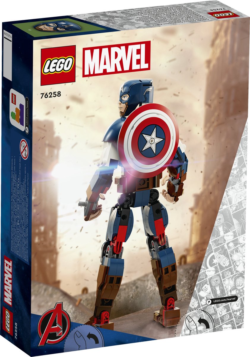 LEGO Marvel Captain America bouwfiguur Avengers Speelgoed - 76258
