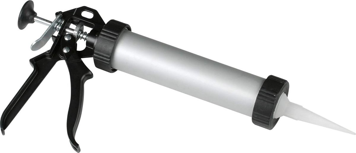 Kitpistool - Kitspuit - Voegen Afwerken - Gesloten Aluminium Behuizing - 310 ml - Zilver