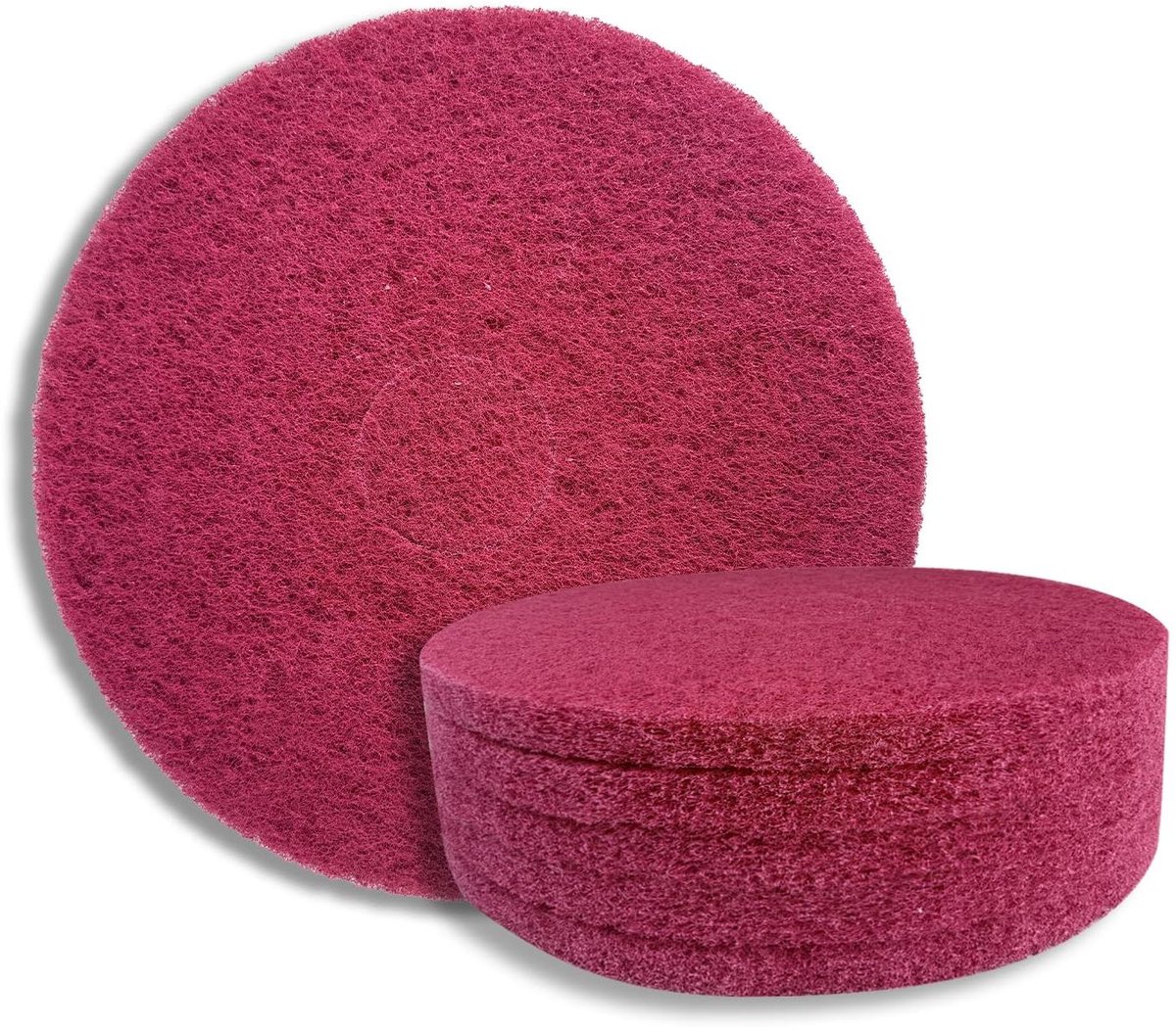 Schuurpads Set - Vloer Schijven - Professioneel Reinigen - Stofarme Vezelstructuur - 5 Stuks 30cm - Rood