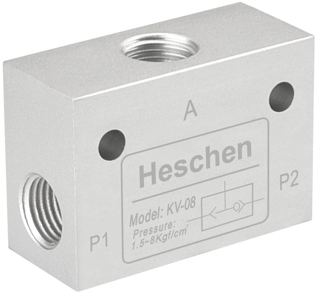 IMstore - Pneumatische Shuttleklep - KV-08 - Snelle uitlaat - PT1/4 - Multi Port Valve - Geschikt voor lucht - Aluminium