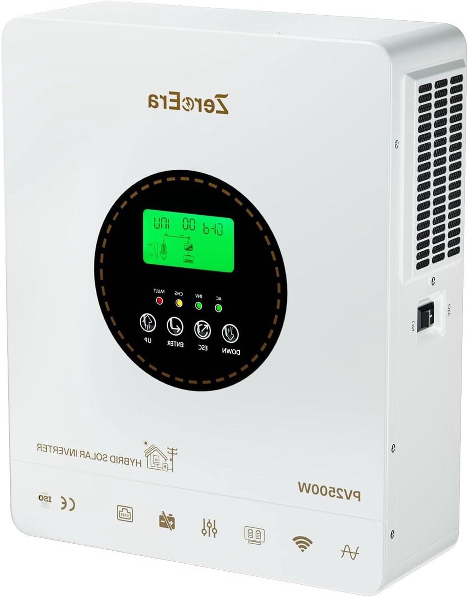 Hybride Omvormer - Zonne-energie - Stroomvoorziening - Pure Sinus Golf - 1800 Watt - Wit