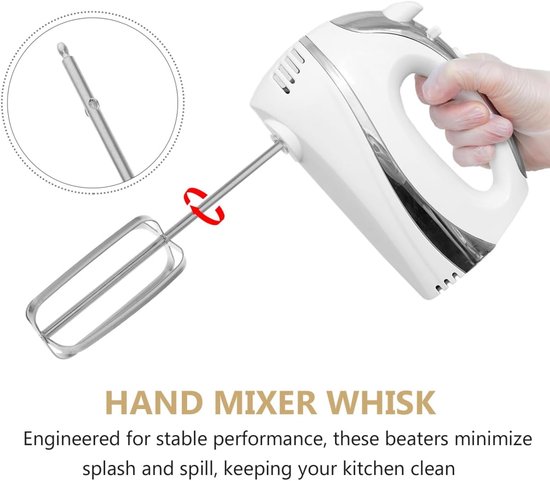Mixer Onderdelen - Keuken Accessoires - Bakken en Koken - Roestvrij Staal - 2 Stuks - Zilverkleurig van Merkloos — afbeelding 5