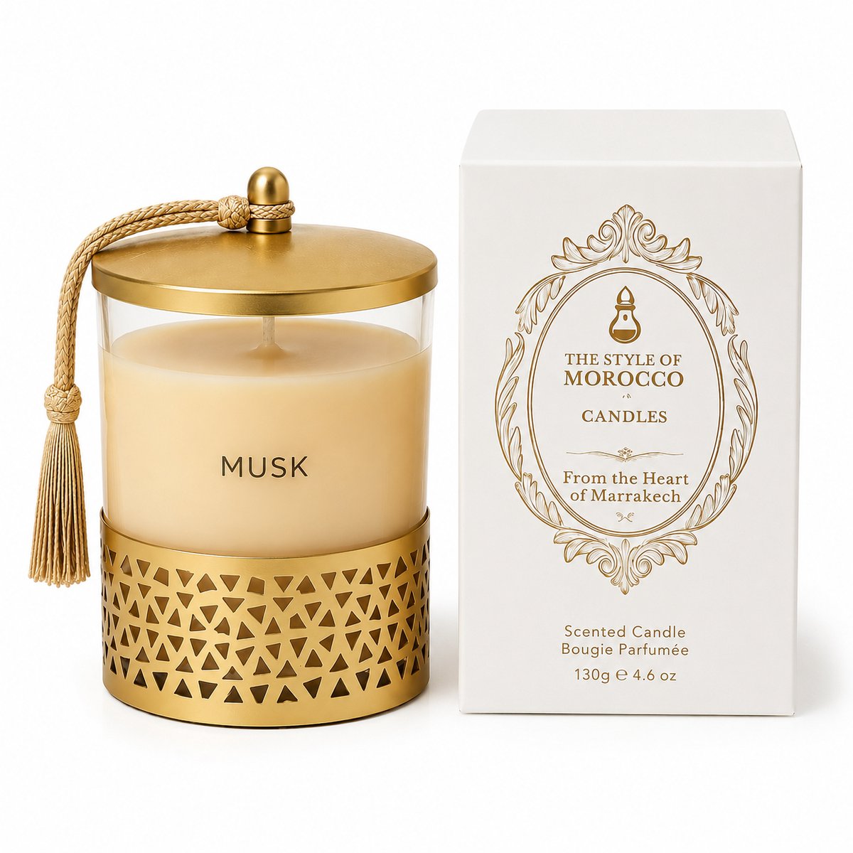 Musk Geurkaars 220g – Luxe Kaars in Glas