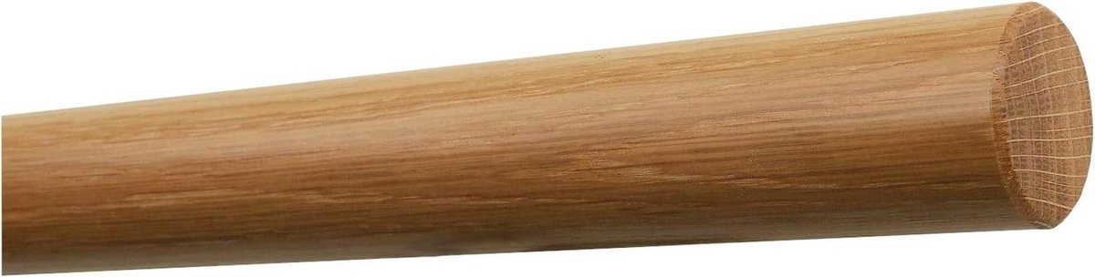 Eiken trapleuning - Rond hout - Veilig traplopen - Op maat gemaakt - 42 mm diameter - Gelakt