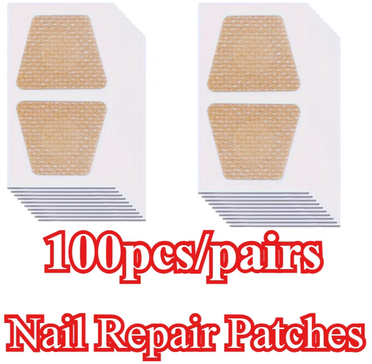 100 Stuks Tea Tree Oil Nagel Reparatie Pleisters - Voor Zwakke & Beschadigde Teennagels