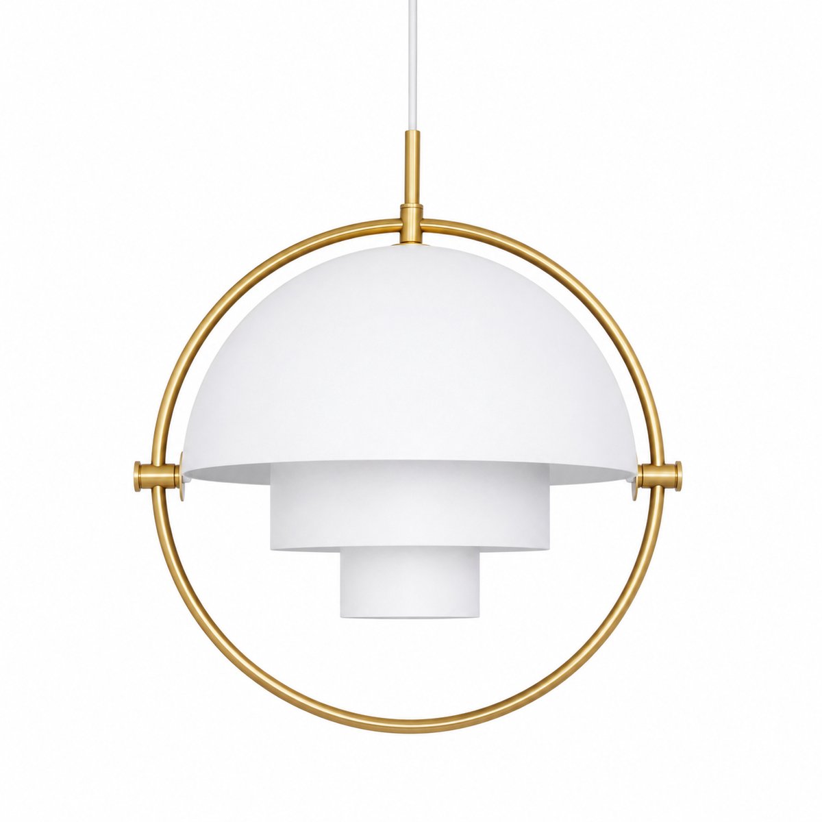 CINK Living® Nordic Hanglamp Wit – Moderne E27 Designlamp – Scandinavische Metalen Pendellamp voor Woonkamer, Eetkamer & Slaapkamer – Ø28 cm