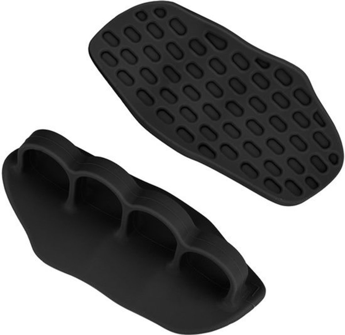 2 Stuks Gewichtheffen Grips - Antislip Silicone Handbescherming - Zwart