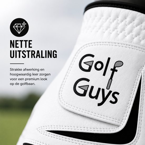 Golf Guys - Dutch Tour White XV1 - Cabretta Golfhandschoen - Linkshandig - Medium van Merkloos — afbeelding 4