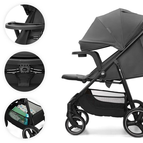 Kinderkraft TRIG 3 - Buggy - Tot 25 kg draagkracht (22 kg kind + 3 kg mand) - Waterafstotende kap met ventilatie - Grijs van Kinderkraft — afbeelding 2