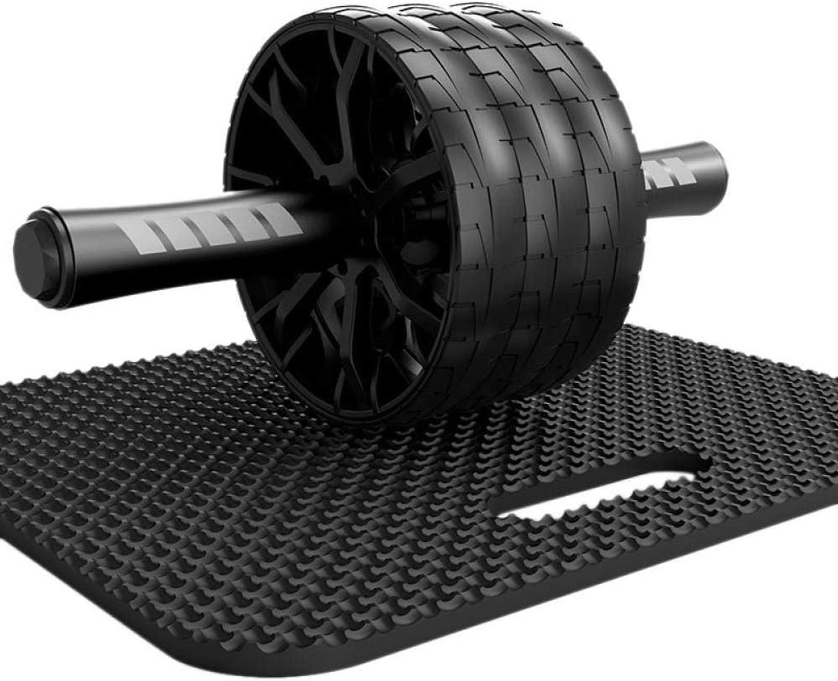 Abdominale Roller - Spierwiel - Buikspieren Trainen - Stabiel Drie-wiel Ontwerp - 300KG Draagkracht - Zwart