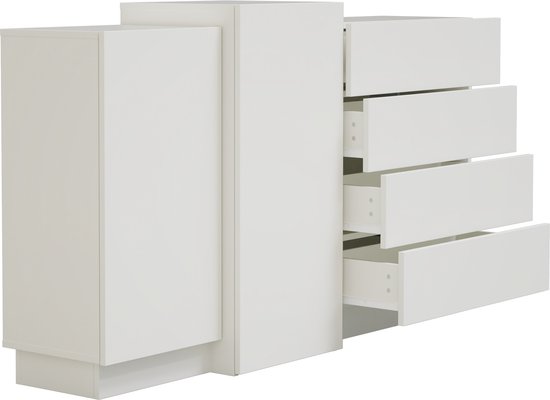 VDD - Kast - Wandkast - Dressoir - Ladekast - Wit - Modern