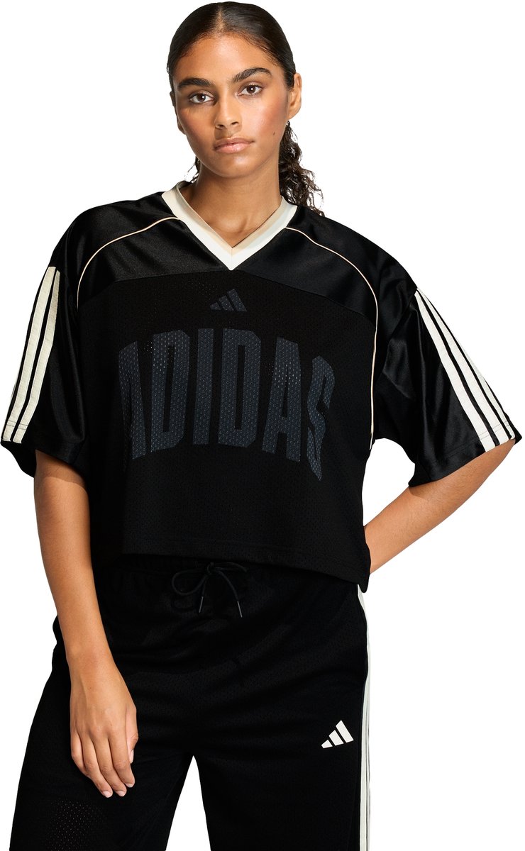 Adidas Sportswear Stadium Mesh T-Shirt Dames Zwart
