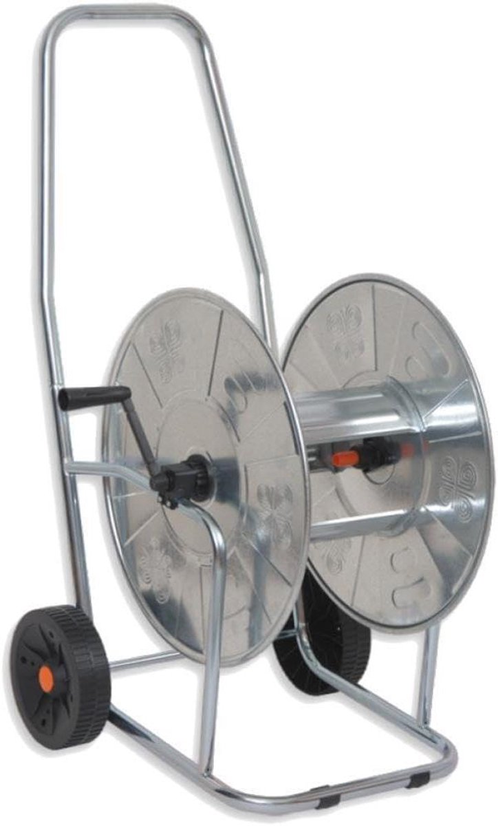 Metalen slanghaspel - Slangwagen - Tuin water geven - Verdraaiing voorkomen - 90 meter - Zilver