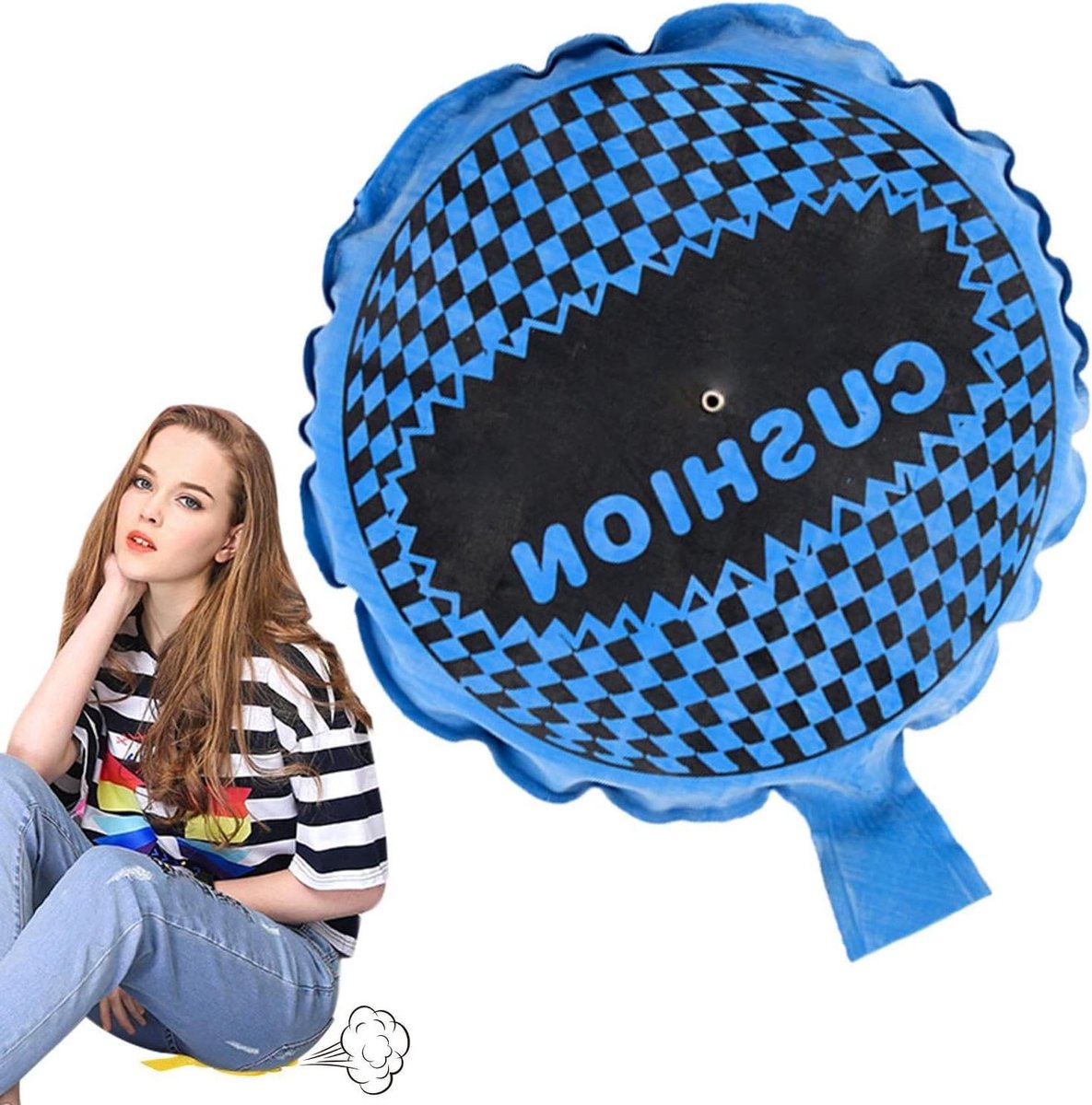 Scheetkussen Speelgoed - Fopkussen Grap - Grappen Uithalen - Realistisch Geluid - 25cm - Meerkleurig