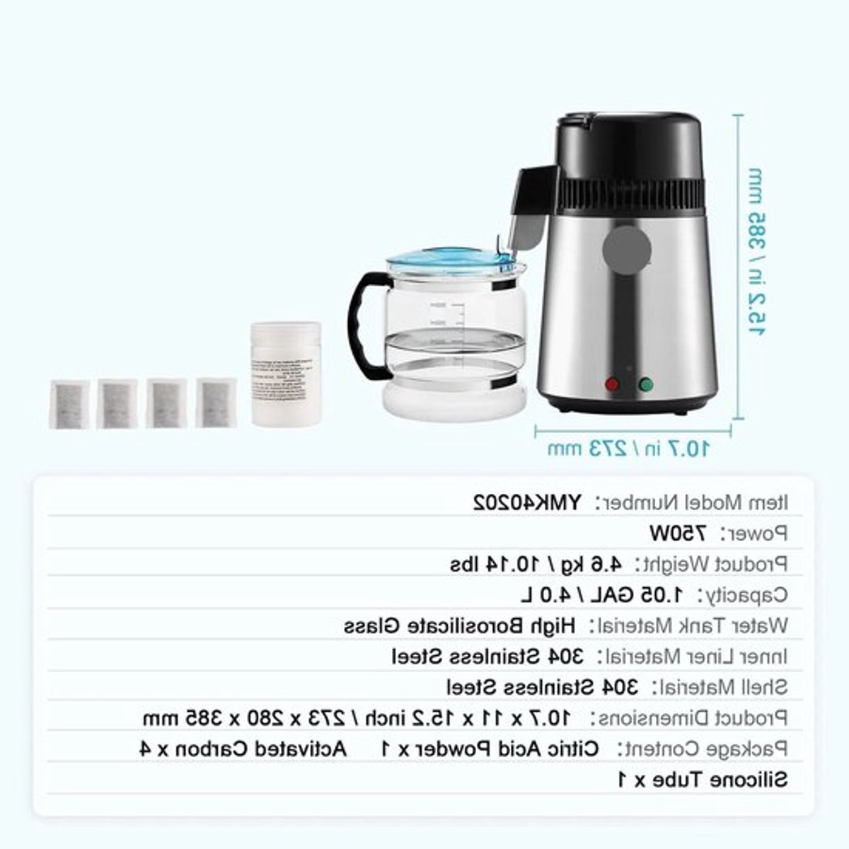 Waterdestilleerder - Water Destilleerapparaat - Automatische Distilleerder - Destilleerapp