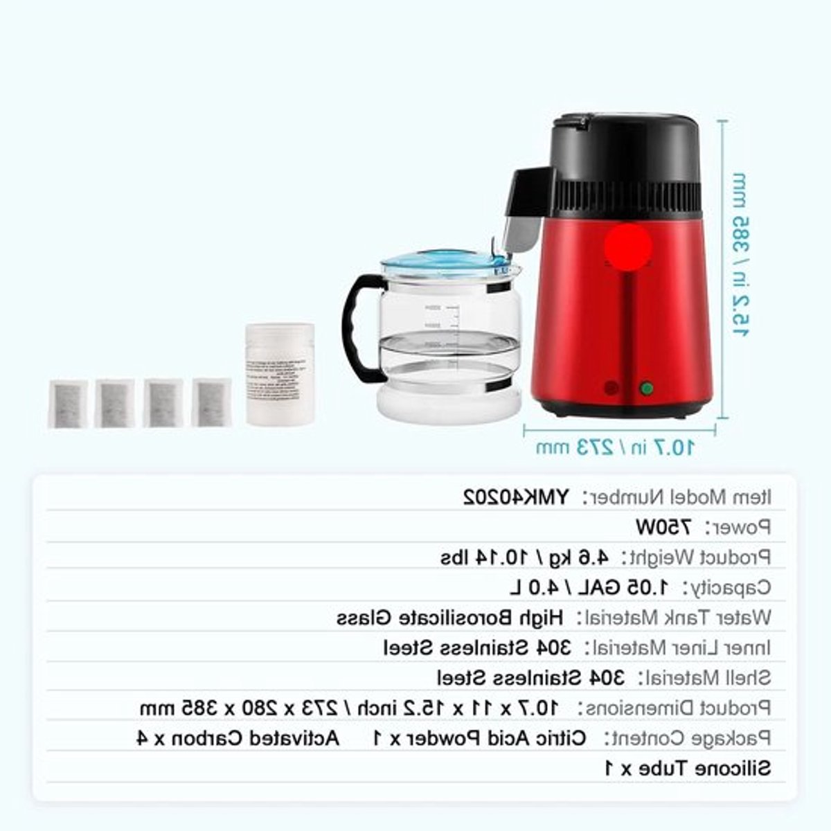 Waterdestilleerder - Water Destilleerapparaat - Automatische Distilleerder - Destilleerapp