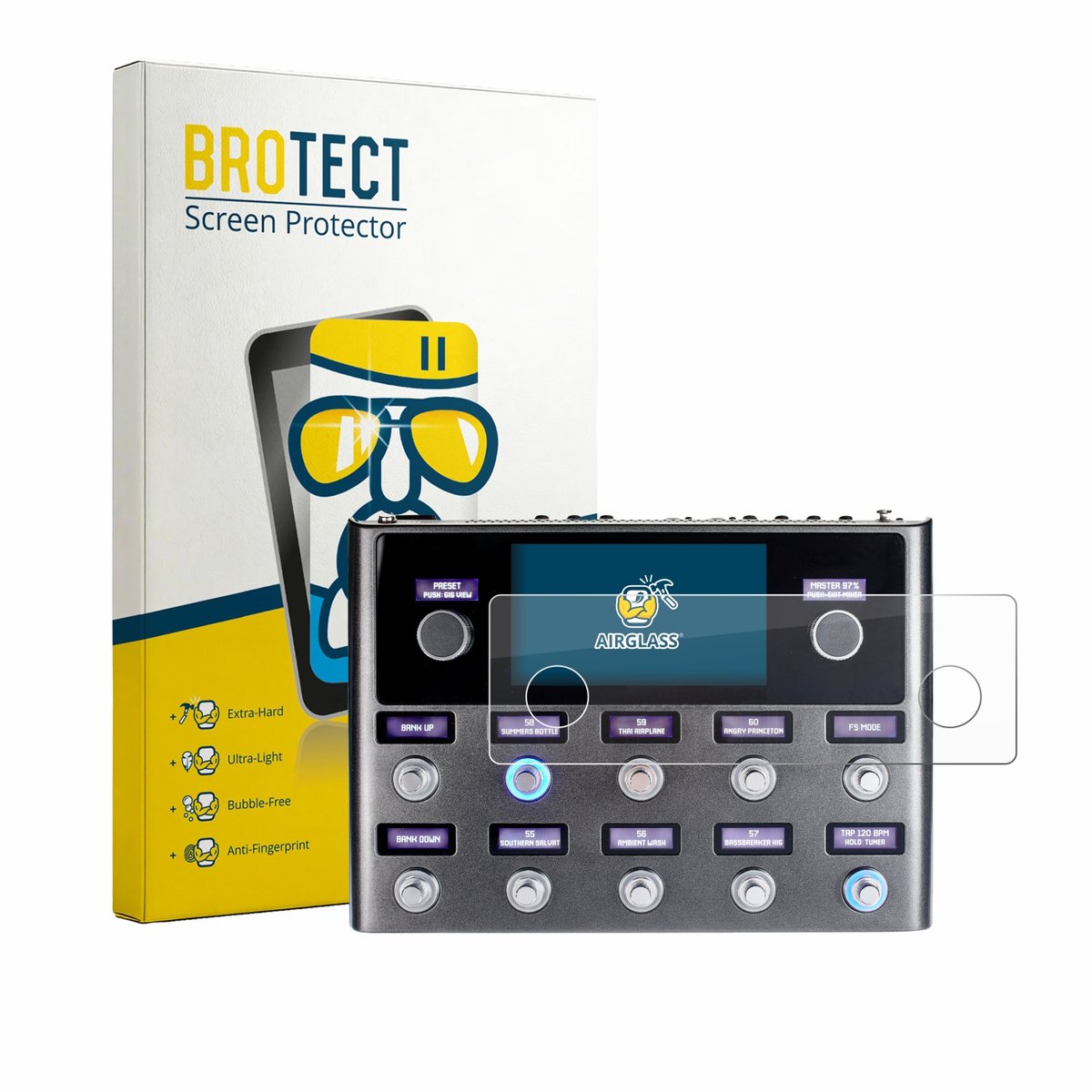 Screenprotector voor Fender Tone Master Pro Beschermglas transparant