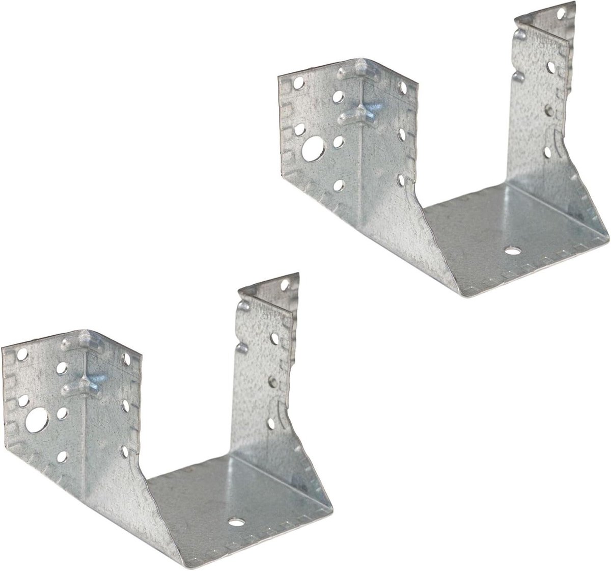 Balkschoenen Set - Houtverbinders - Stevig Bouwen - Gemaakt in Duitsland - 80x80 mm - Zilver