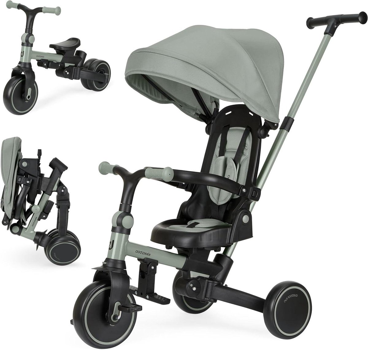 Kindertricycle - Loopfiets - Buiten Spelen - 8-in-1 Groei Modes - 71 x 49 x 99 cm - Groen