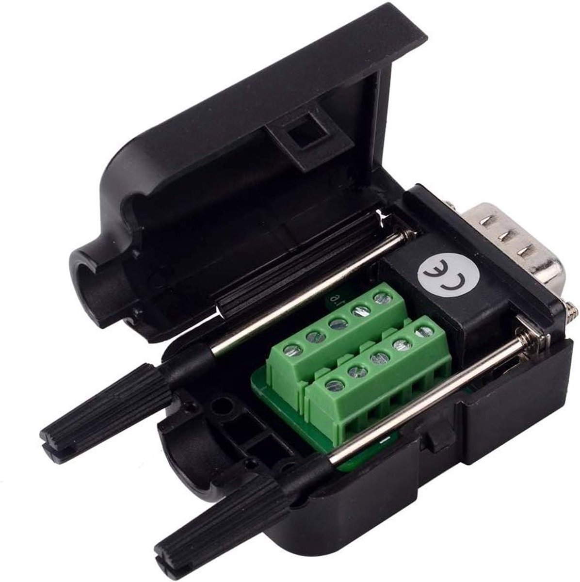 DB9 Adapter - 9-pins connector - Signaal Module - Schroefklemmen - 58 cm - Zwart