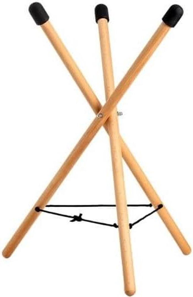 Drum standaard - Percussie houder - Muziek maken - In hoogte verstelbaar - 65-75 cm - Houtkleur