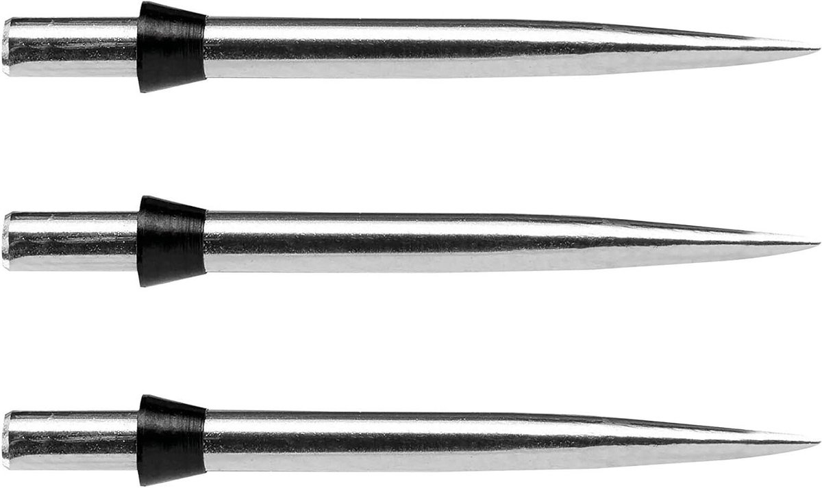 Dart Punten - Reserve Punten - Precisie Werpen - Unieke Trident Technologie - 32mm - Zilver Zwart