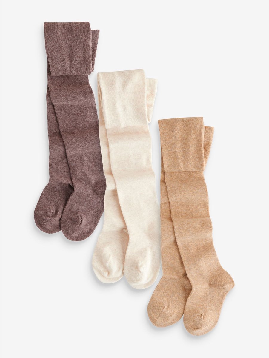 Next - Meisjes - Set van 3 katoenrijke maillots - Crème