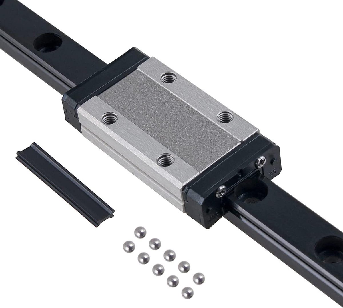 Lineaire Geleider - Spoor Blok - Precisie Beweging - Roestvrij Staal - 200 mm - Zilver