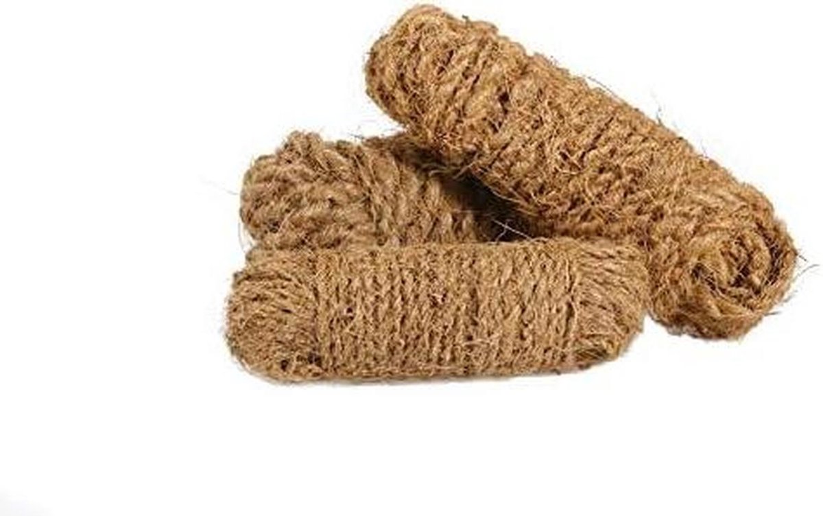 Kokosgaren Touw - Natuurlijk Koord - Planten Ondersteunen - Milieuvriendelijk Materiaal - 3 x 15 meter - Natuurlijk