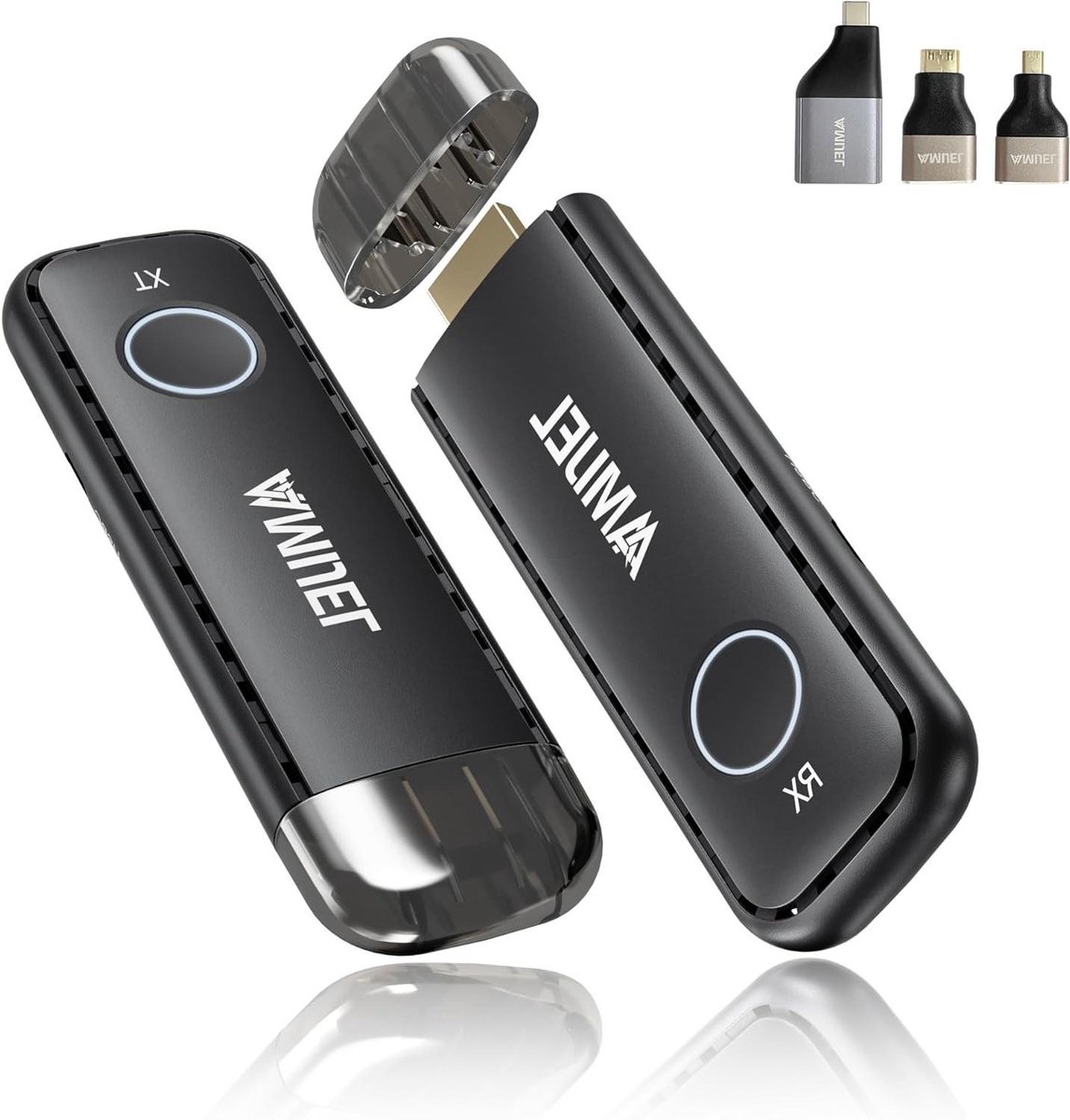Draadloze Zender Ontvanger - HDMI Extender - Beeld Overzetten - Compact Ontwerp - 9.9 cm - Zwart