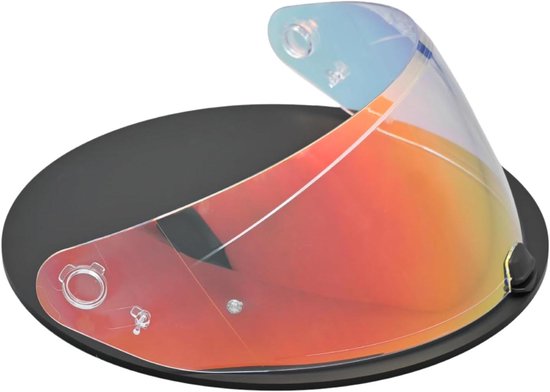 Helm Vizier - Helm Schild - Motorrijden - Universele Pasvorm - 30 x 22.5 cm - Revo Clear Rood