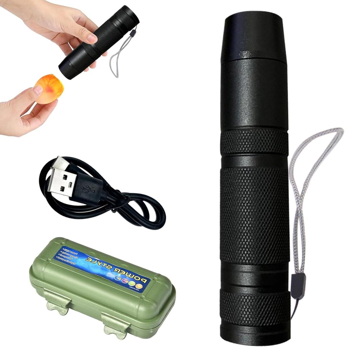 Eier Inspectielamp - Ei Tester - Ontwikkeling Monitoren - Oplaadbaar Met Opbergdoos - 137 x 95 cm - Zwart