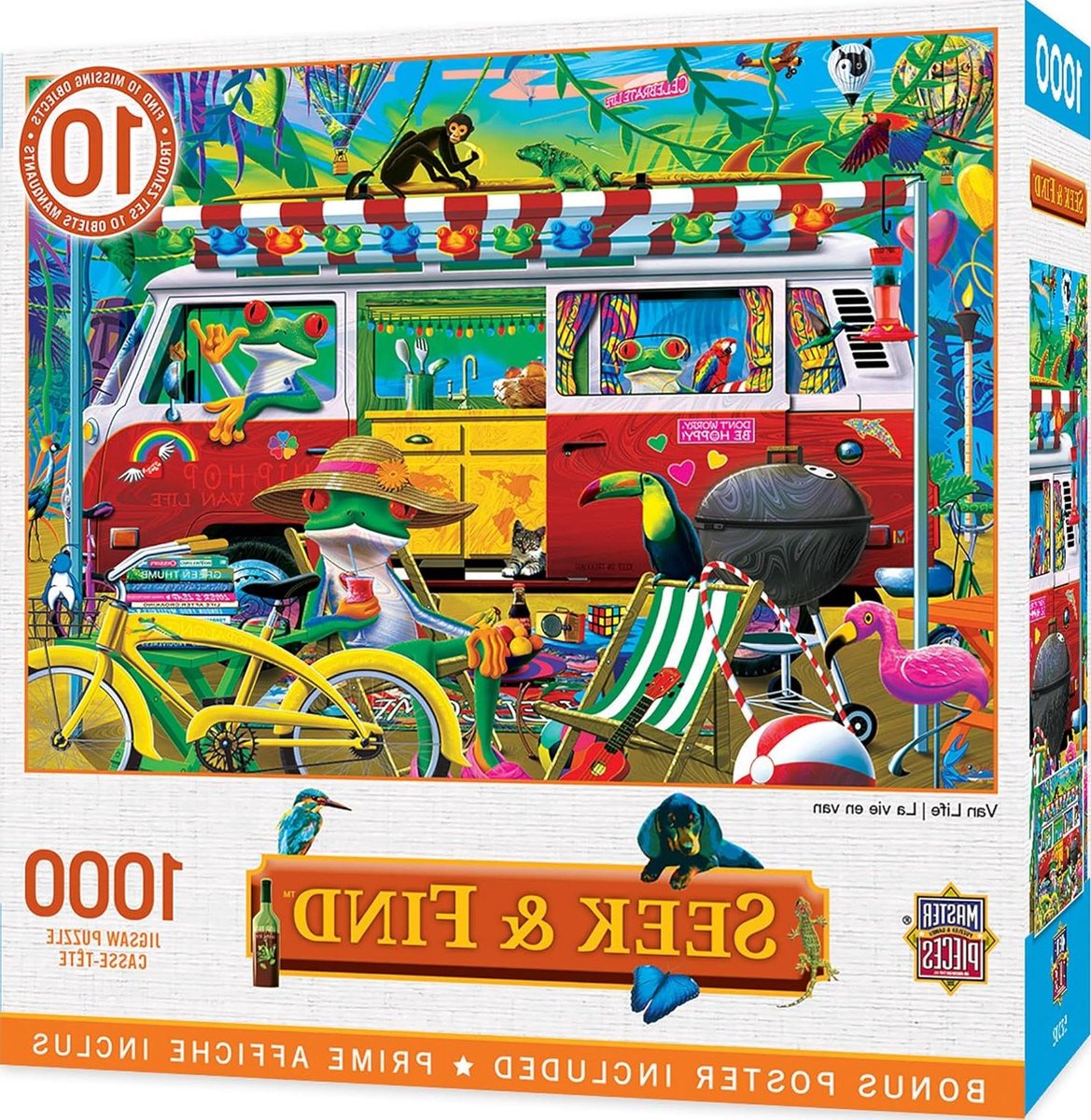 Legpuzzel - Zoek en Vind - Ontspannen Avond - Willekeurig Patroon - 1000 Stukjes - Meerkleurig