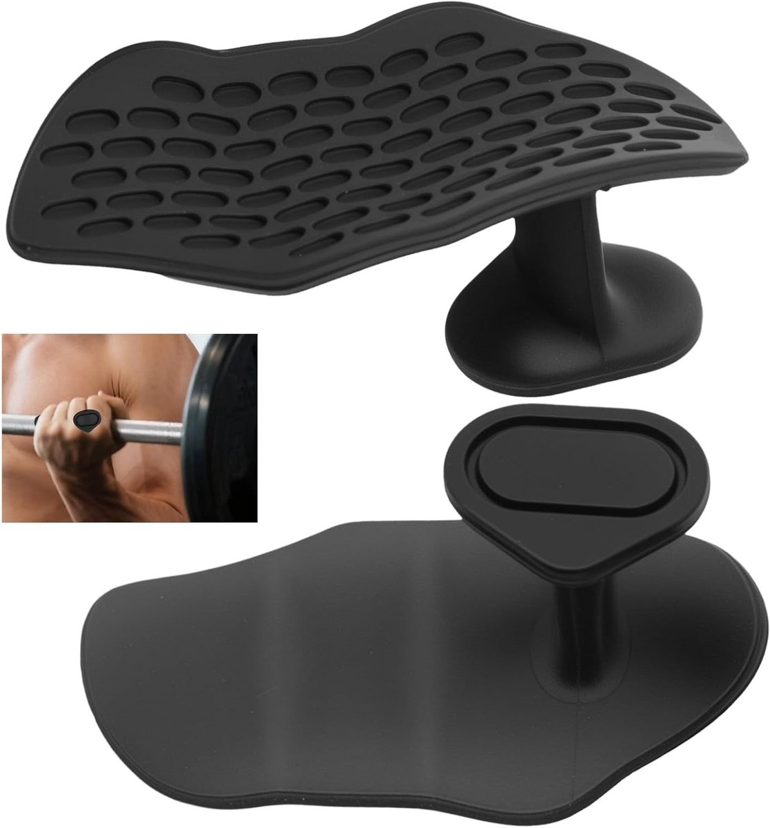 Ergonomische Fitness Handgrepen voor Gewichtheffen, Antislip Grips voor Thuis en Sportschool, Ideaal voor Krachttraining en Bodybuilding