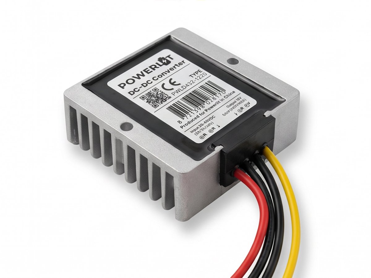 Powerlit DC-DC Converter 48V 36V 24V naar 12V - 240W - Max. 20A - Spanningsomvormer