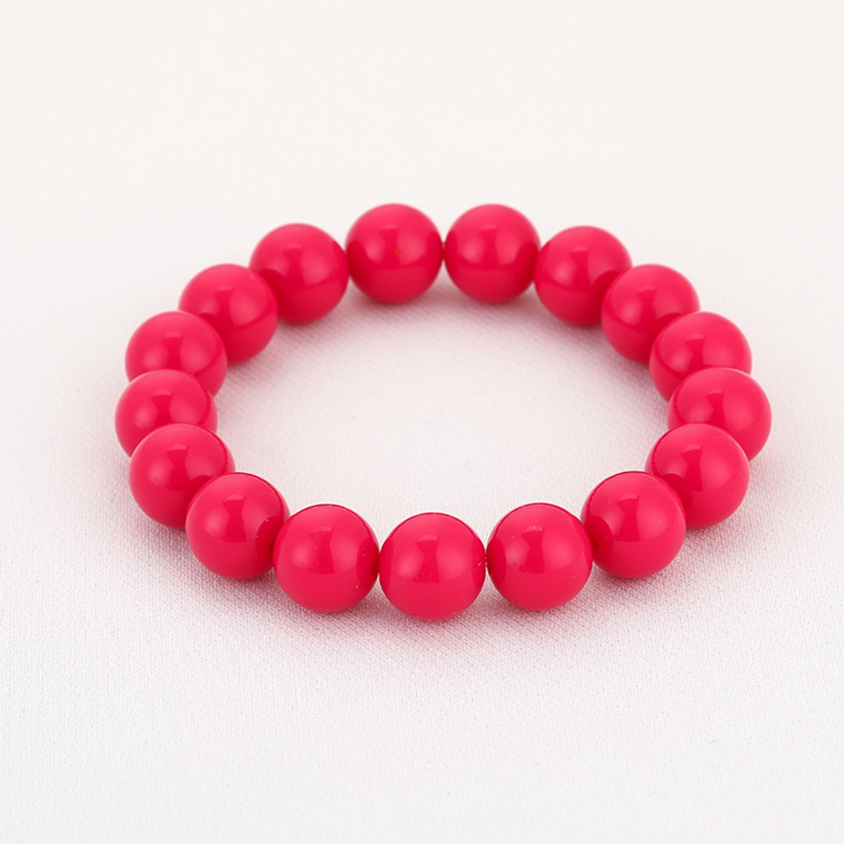 Elastische Kralenarmband – Modieus Polsaccessoire – Stijlvol Accent voor een Complete Look - Rood