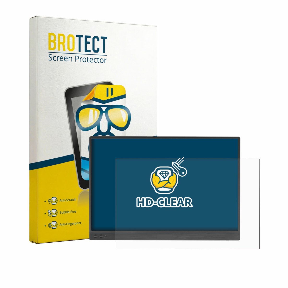 BROTECT - Screenprotector voor ASUS ZenScreen MB16NCG - Folie Beschermfolie transparant