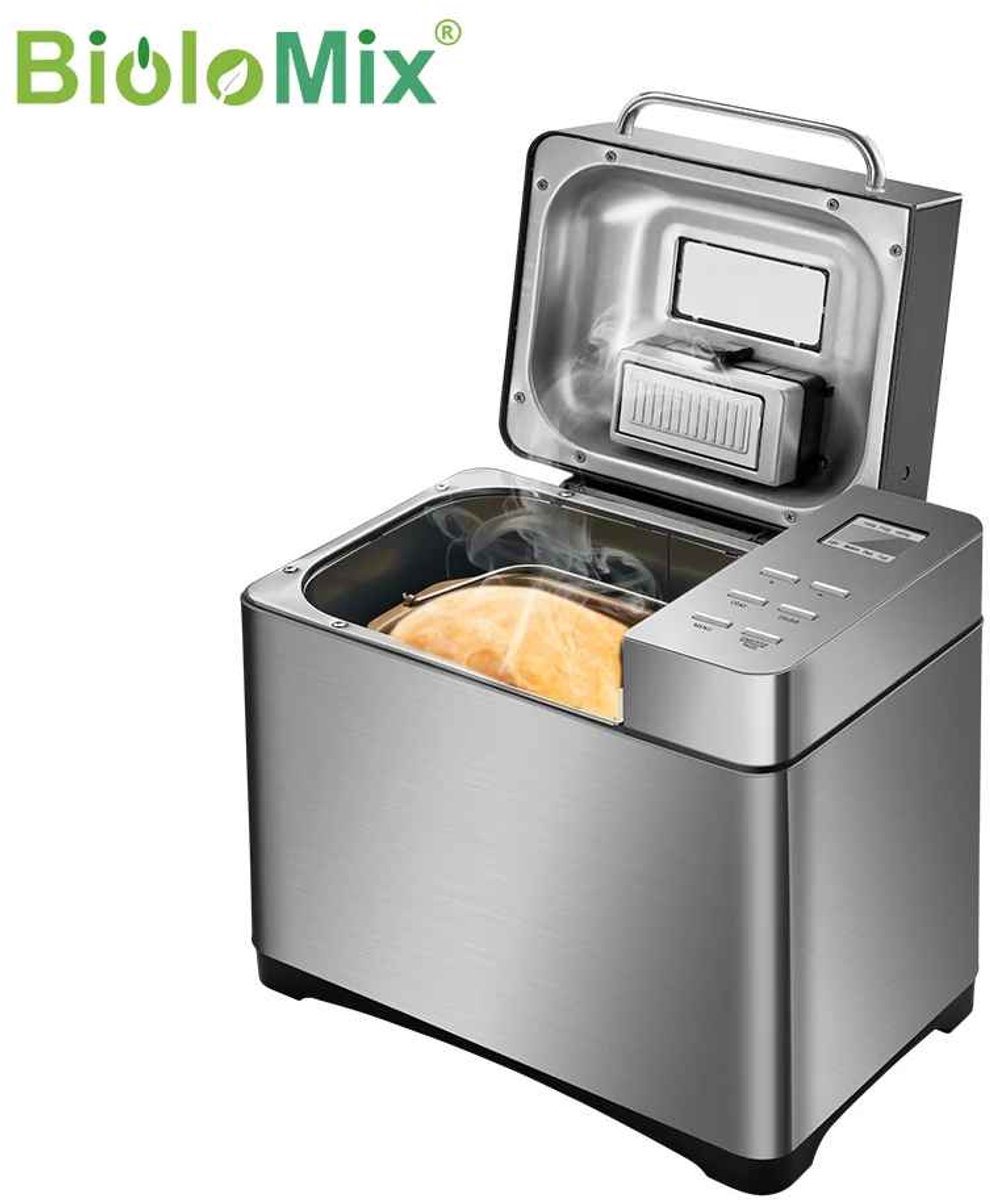 Casa Living Broodbakmachine - 19 Programma’s - 1KG Capaciteit - Automatische Dispenser - RVS Design - 650W Timerfunctie LCD