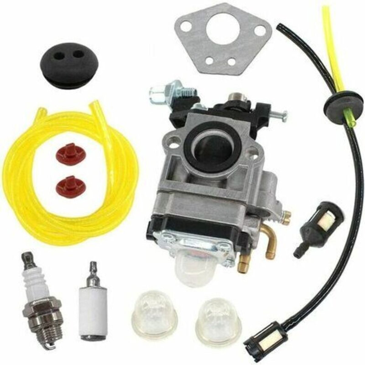 Carburateur geschikt voor 43cc, 52cc, 40-5, BC430, CG430, CG520, 1E40F-5 motoren; bougies en brandstoffilters geschikt voor bosmaaiermotoren TL43 en TL52.