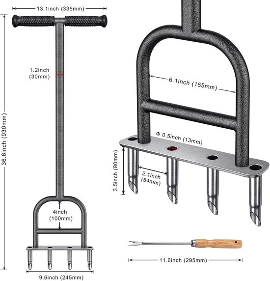 Prikrol - Gazonbeluchter - Gras Beluchten - Gazon Beluchter - gras tool van Merkloos	 — afbeelding 2