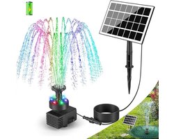 Drijvende fonteinpomp op zonne-energie met batterij