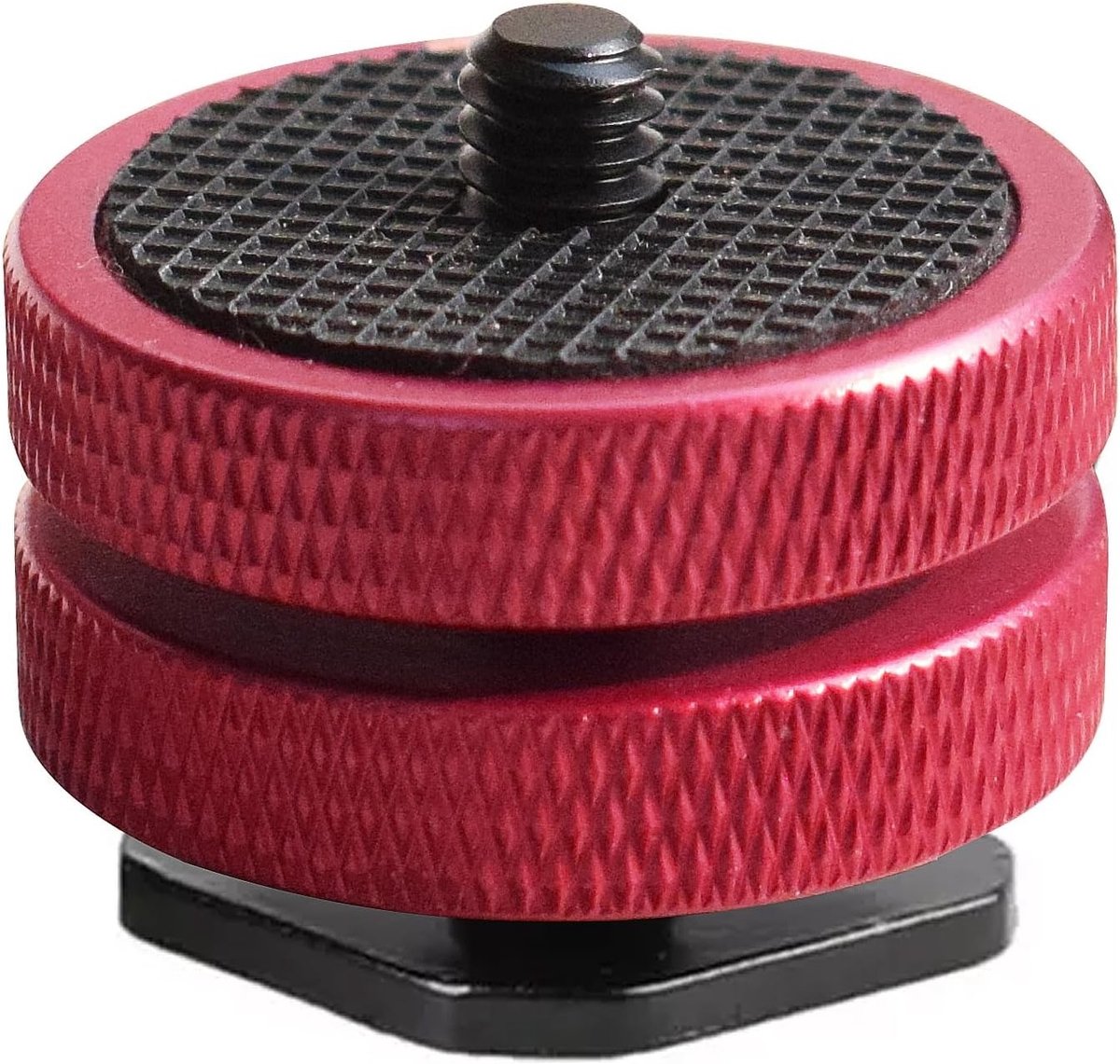 Flitsschoenadapter 1/4 inch voor DSLR-camera's met rubberen mat en statiefaansluiting